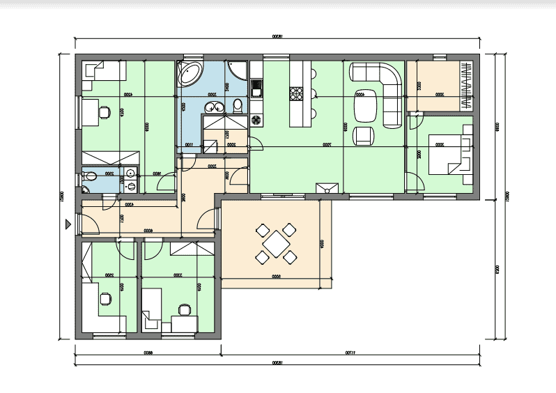 5 rodinných domov v uzavretom areáli, Valča. Pozemok 565 m2. - kopia - 4